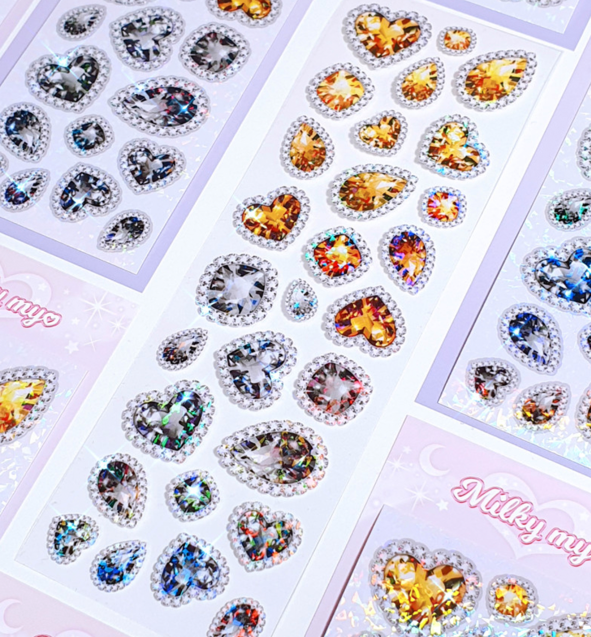 Colorful Crystal Seal Sticker [Yellow Black]