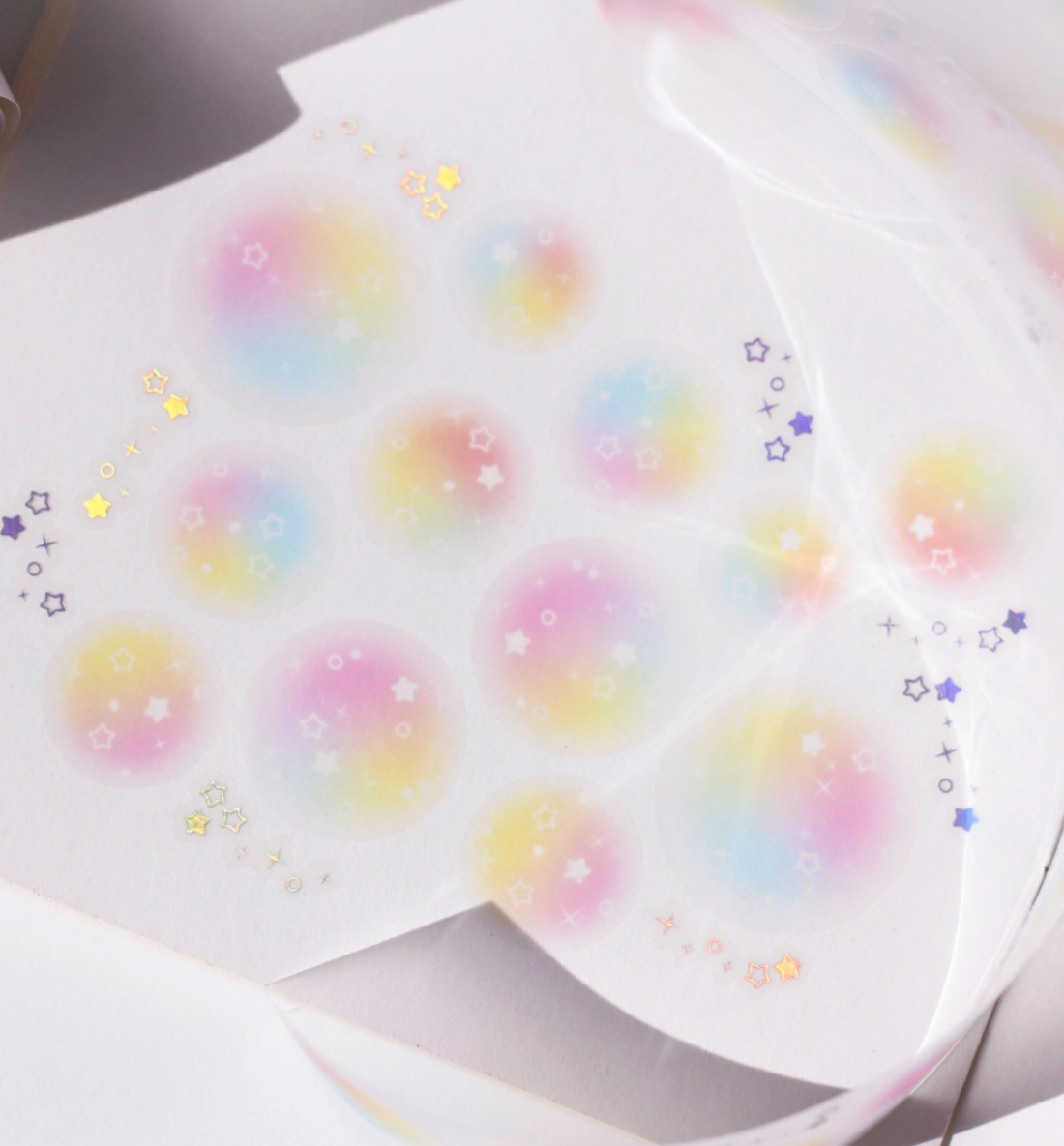 Shy Rainbow Kiss Cut Washi Tape