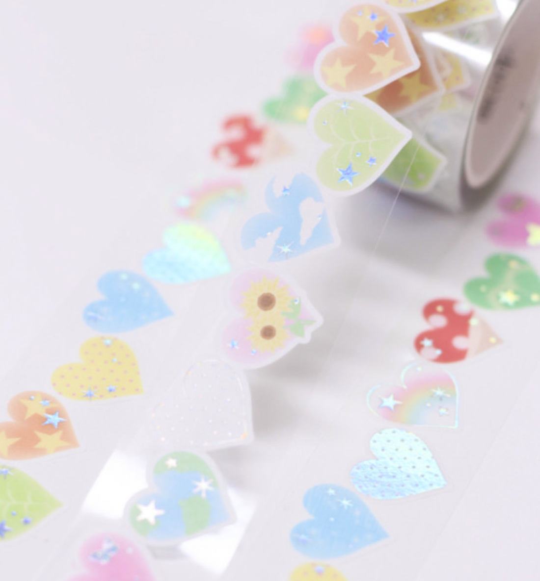 Nature Heart Kiss Cut Washi Tape