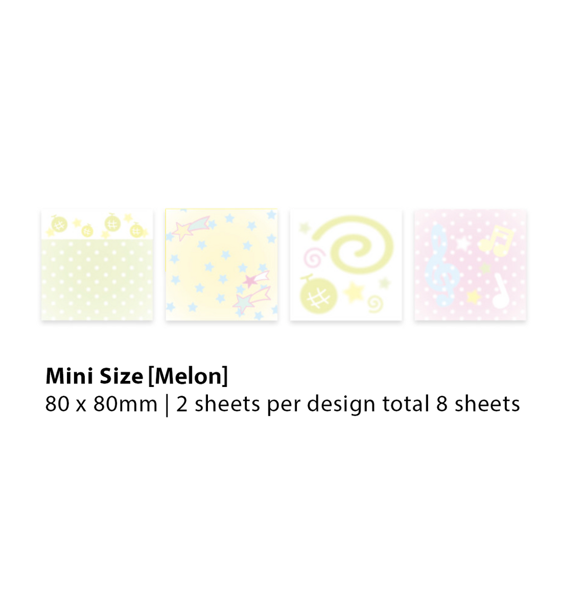 Melon & Apple Mini Sticker Paper Pack