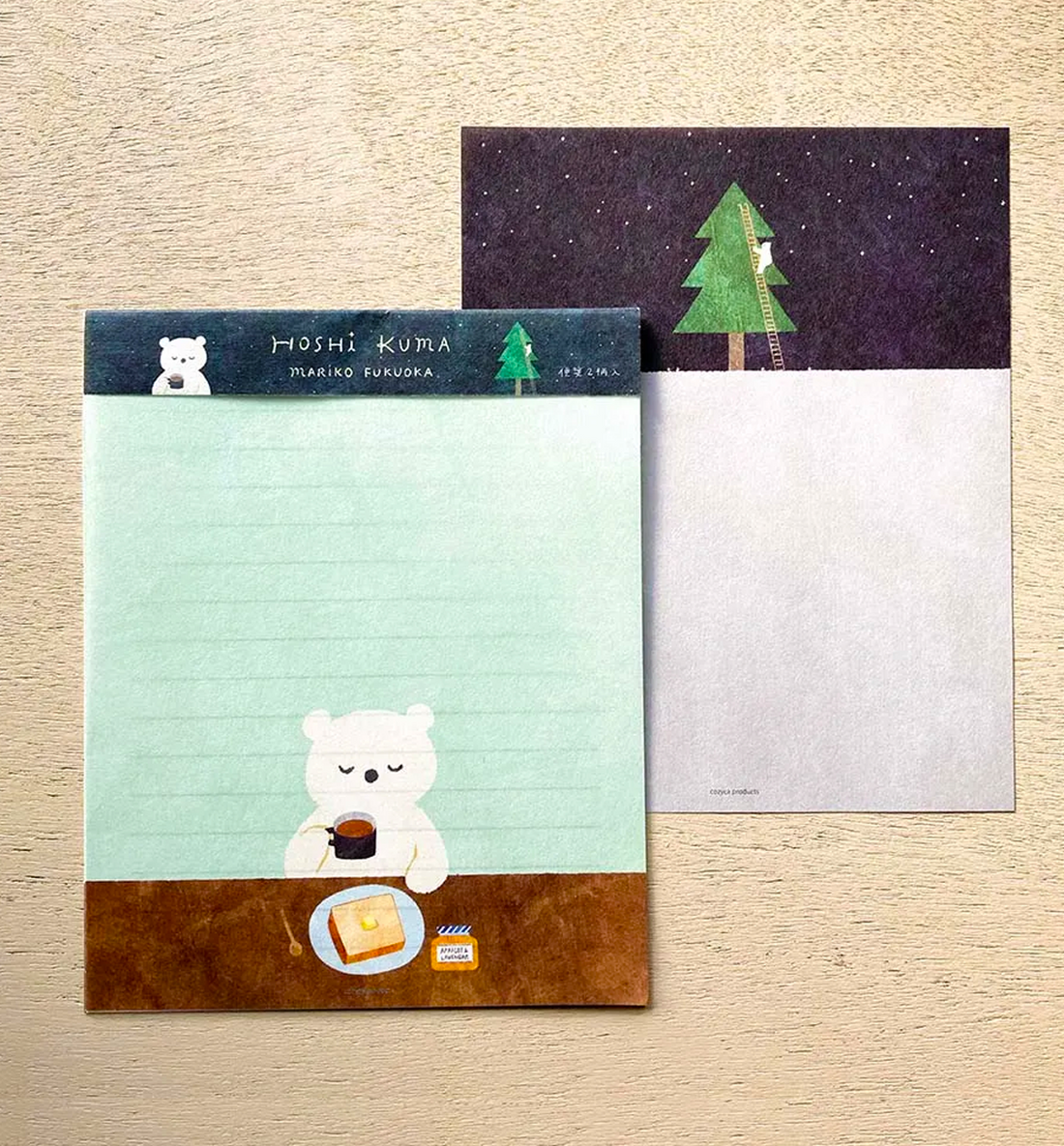 Cozyca x Mariko Fukuoka Letters & Envelopes [Hoshi Kuma]
