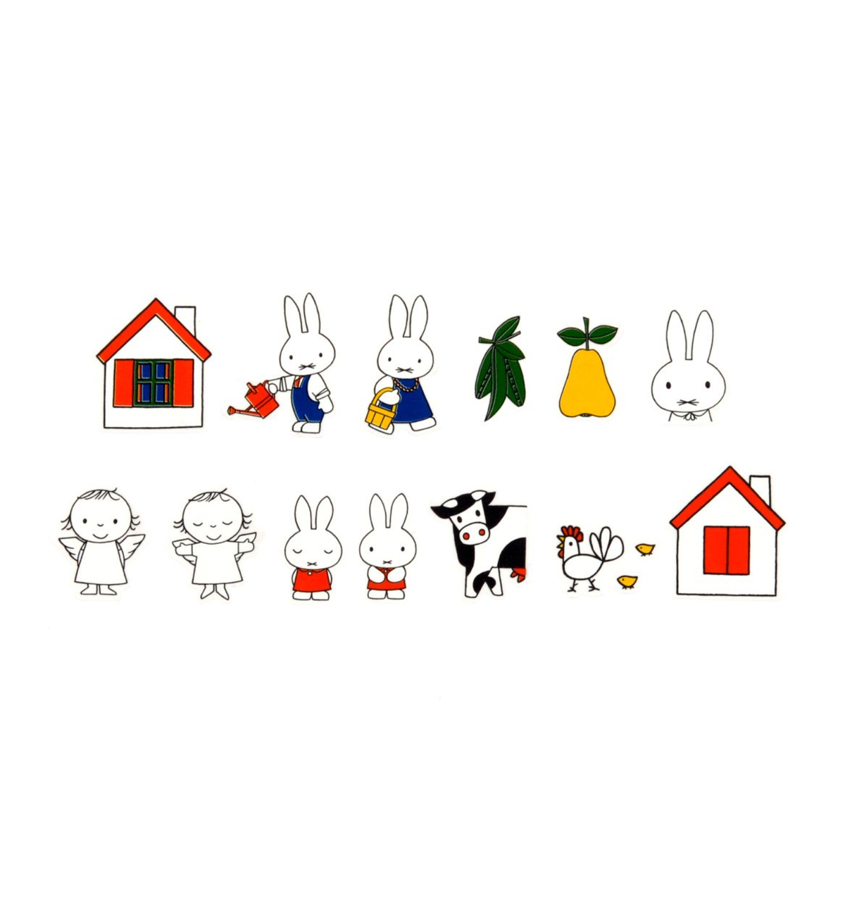Miffy & Bande Roll Sticker [Miffy's House]