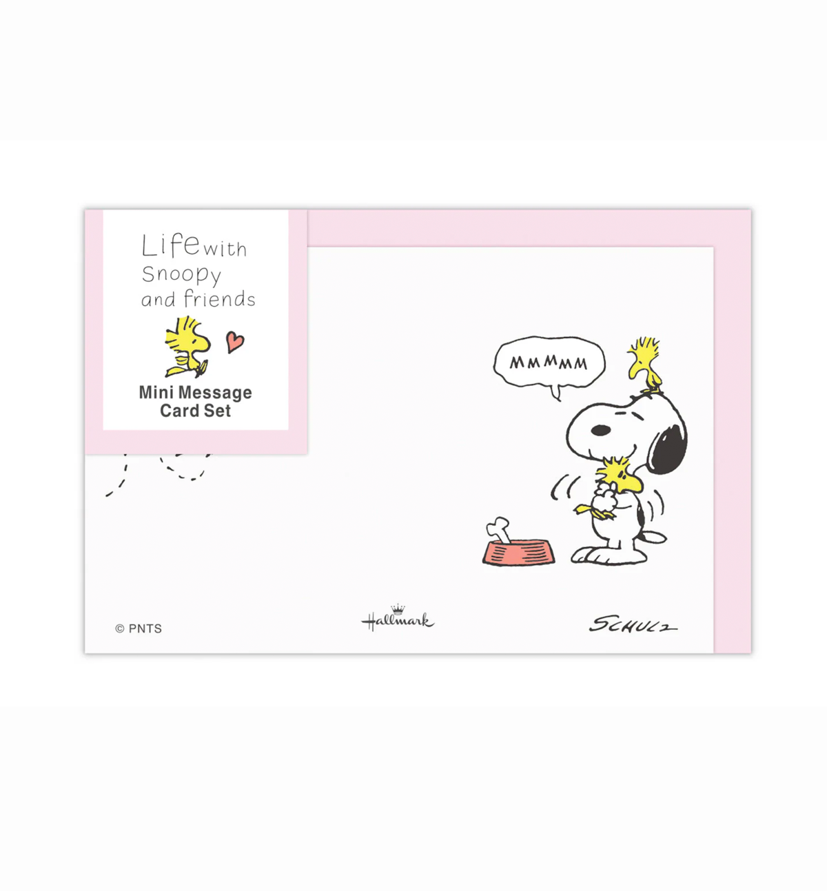 Life With Snoopy & Friends Mini Message Card Set [Pink]