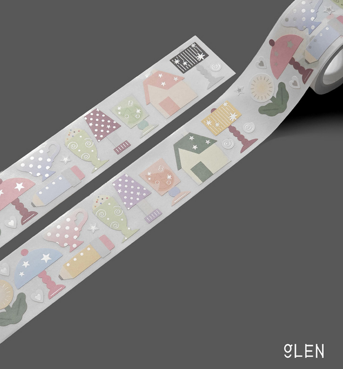 Silver Foil Kiss Cut Washi Tape