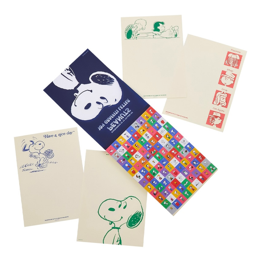 [JAPAN] Peanuts Snoopy 104 Graffiti Letter Pad [Navy - Limited Edition]