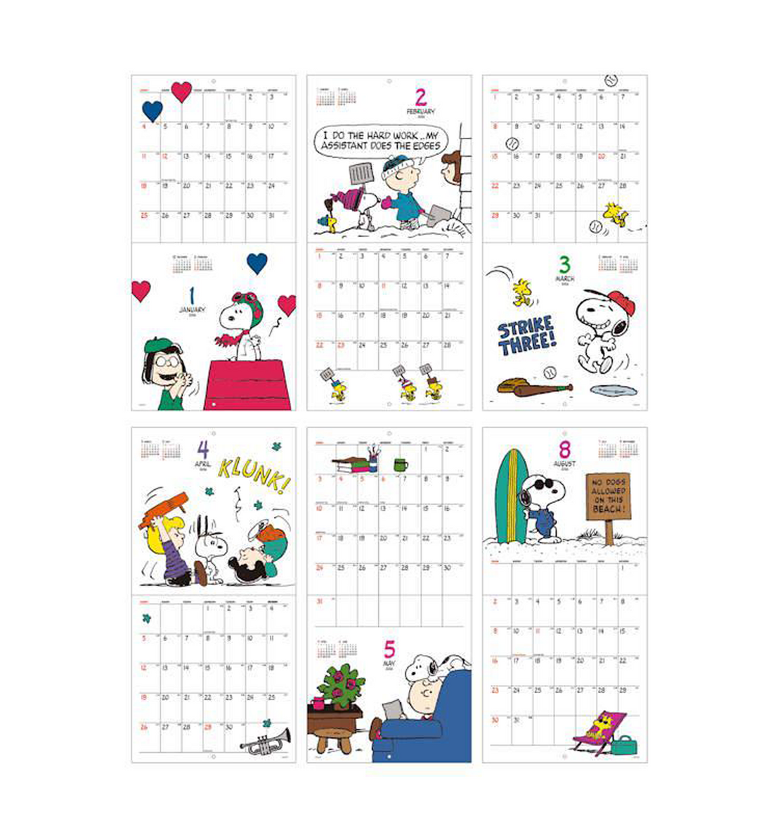 [JAPAN] 2026 Peanuts Snoopy Wall Calendar