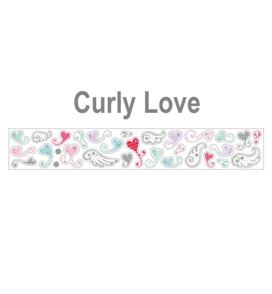 Curly Love Kiss Cut Washi Tape