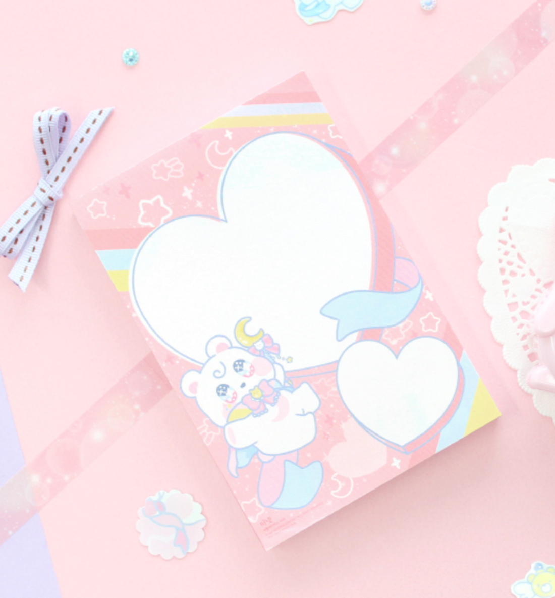 Lovely Bear Memopad [Heart Power]