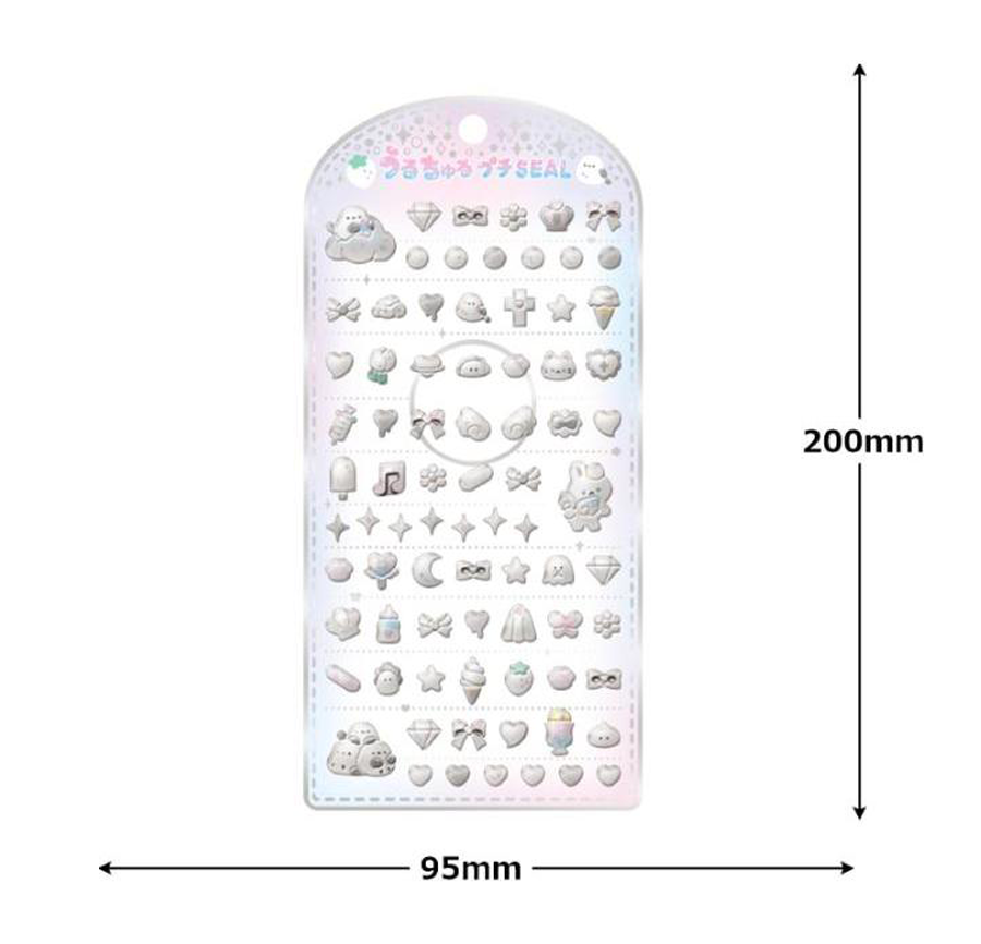[JAPAN] Uruchuru Petit Seal Sticker [White]
