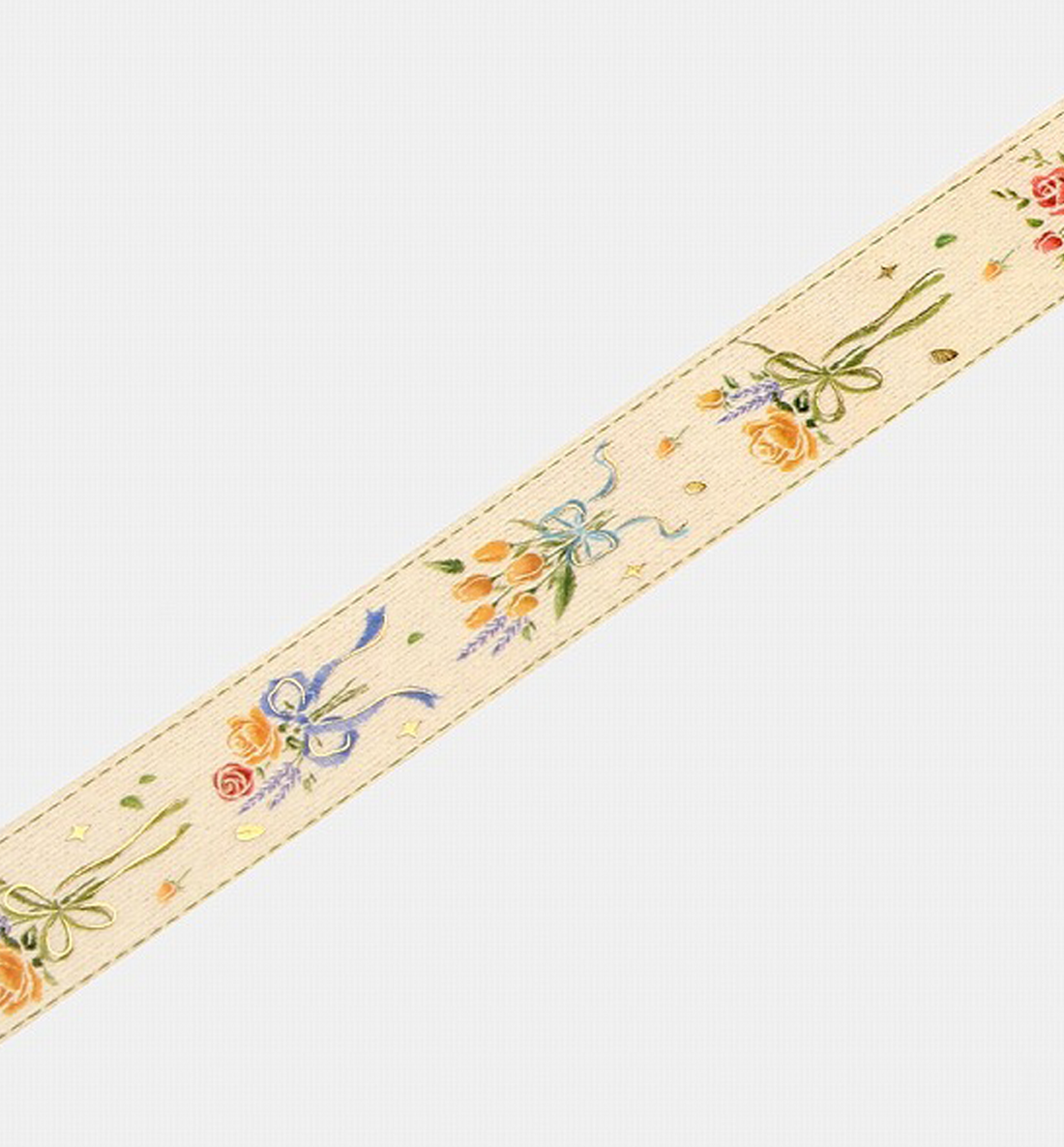 Embroidered Ribbon Bouquet Washi Tape [Foil Stamping]