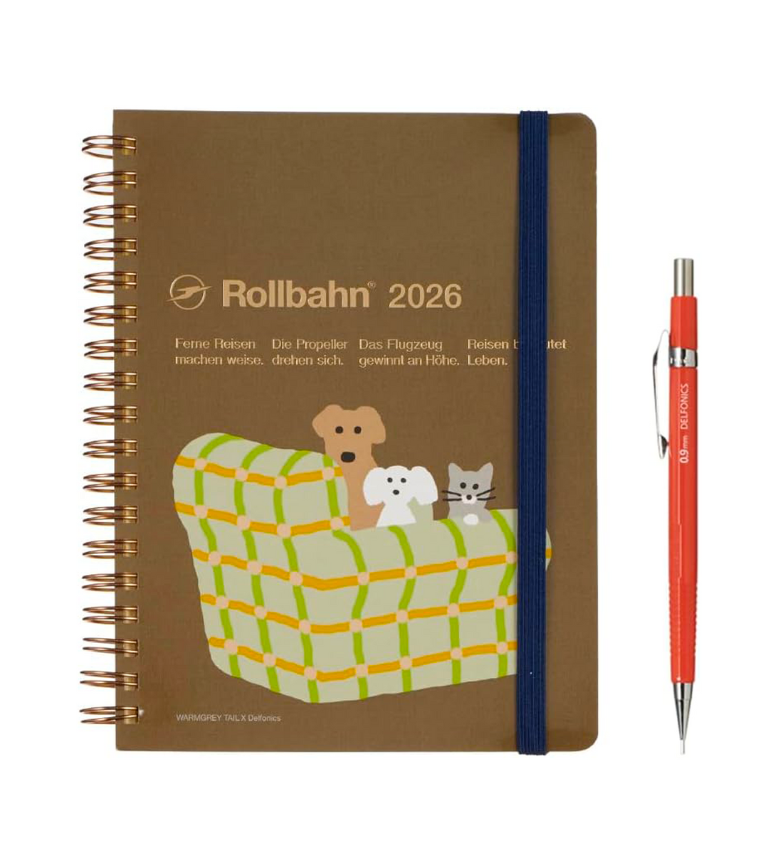[JAPAN] 2026 Rollbahn Monthly Planner [Warmgrey Tail]