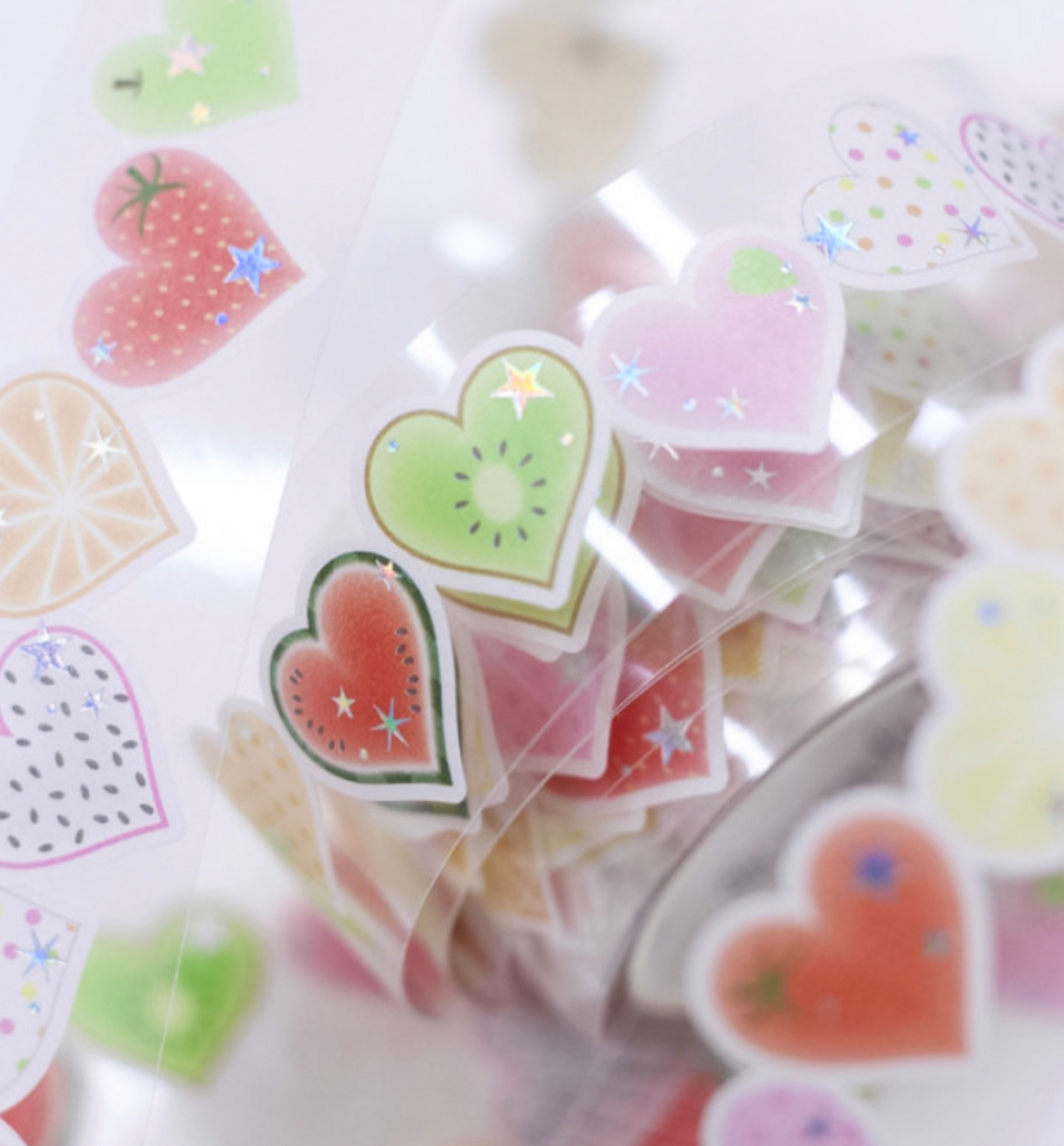 Fruity Heart Kiss Cut Washi Tape
