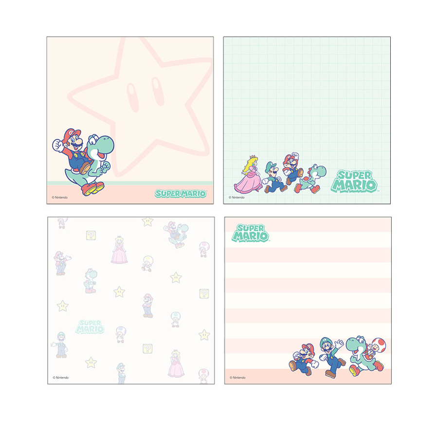 [JAPAN] Super Mario Square Memopad [Pink]