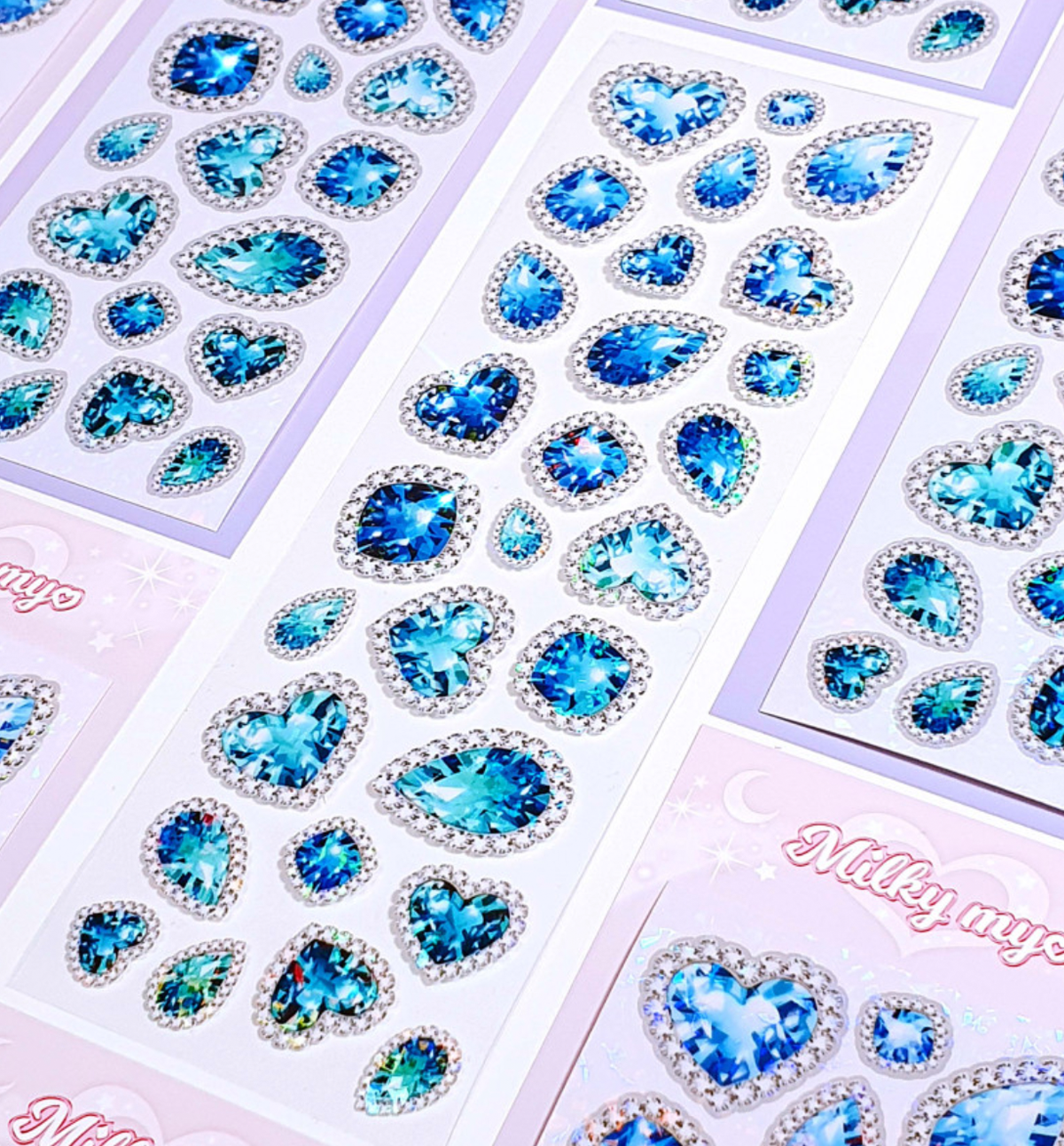 Colorful Crystal Seal Sticker [Blue Green]