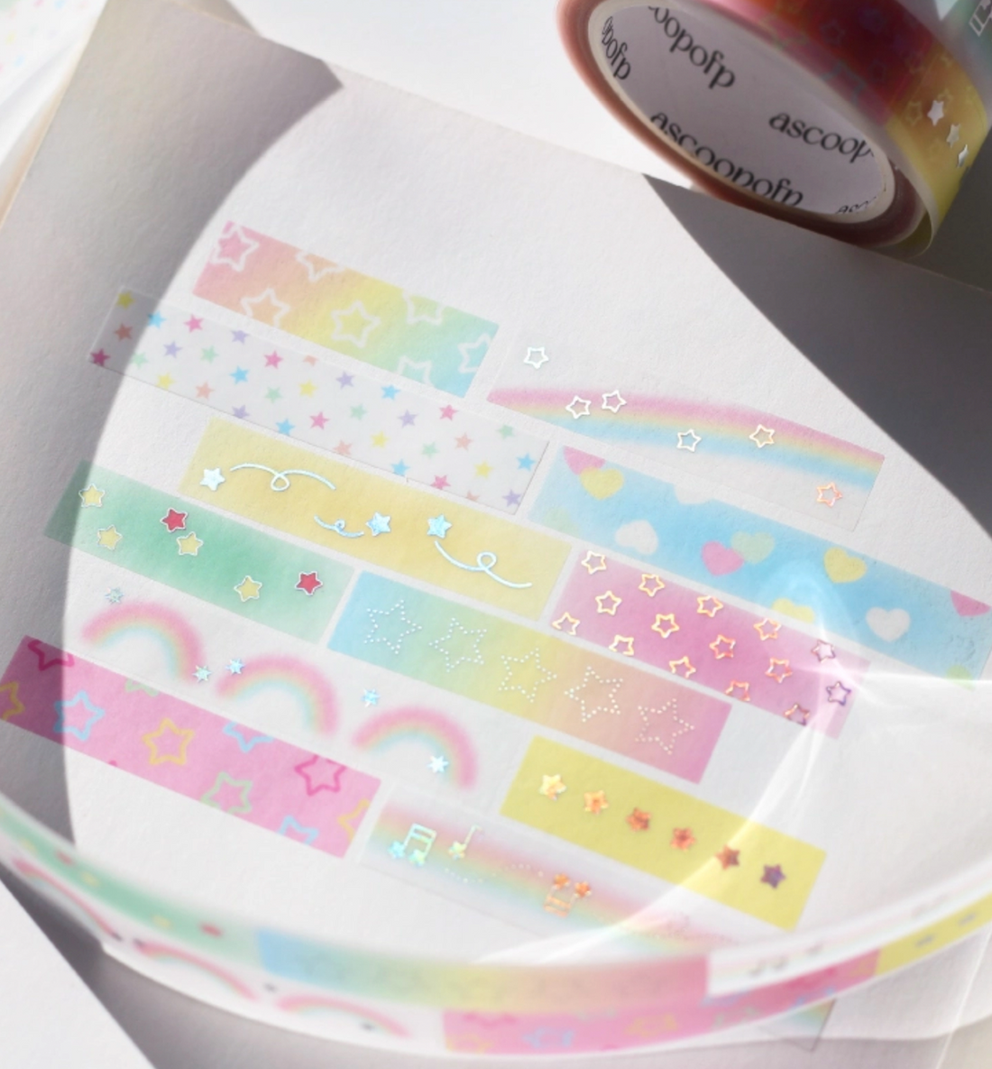 Rainbow Piece Kiss Cut Washi Tape