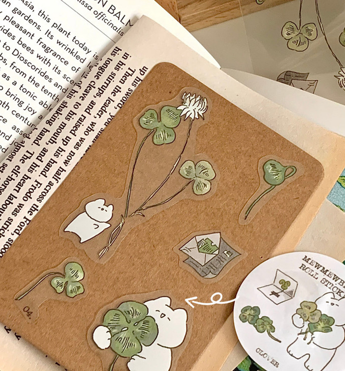 Clover Roll Sticker