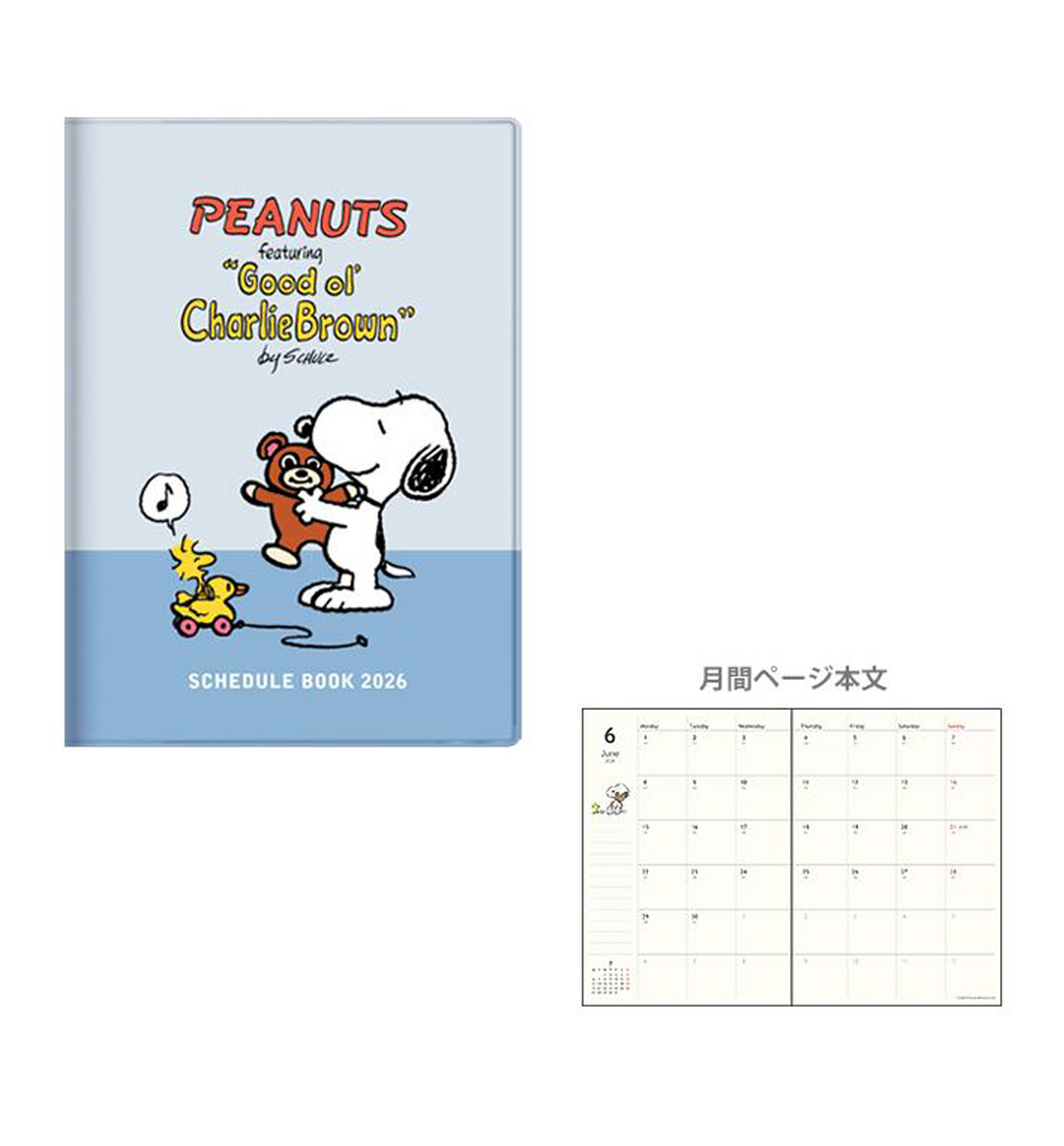 [JAPAN] 2026 Peanuts Snoopy B6 Monthly Planner [Teddy Bear]