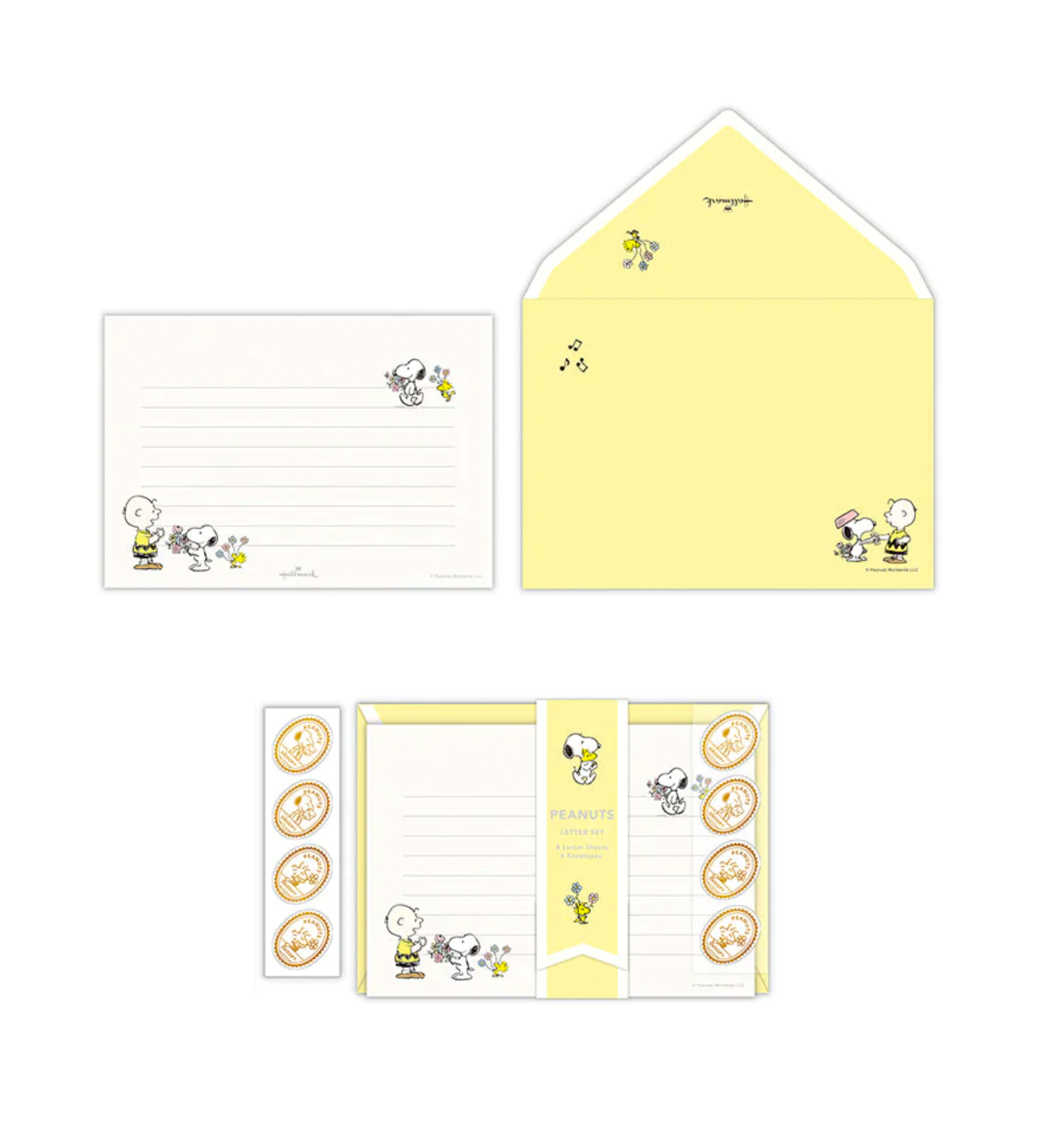 Peanuts Snoopy Be Yourself Letter Set [Yellow]
