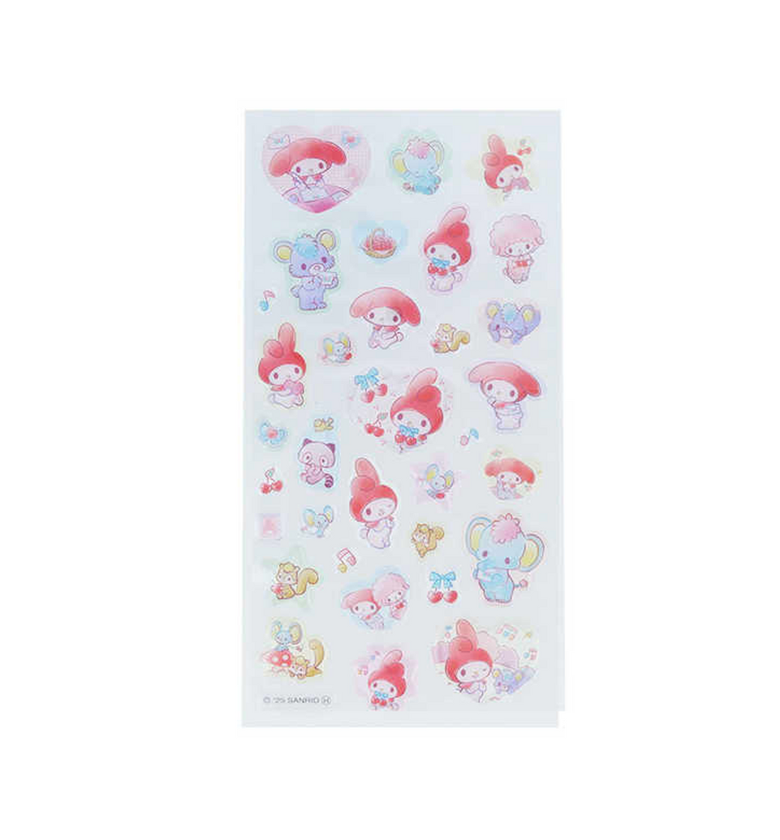 Sanrio Clear Plump 3D Sticker [My Melody 50th Anniversary Writing Letters To Friends]