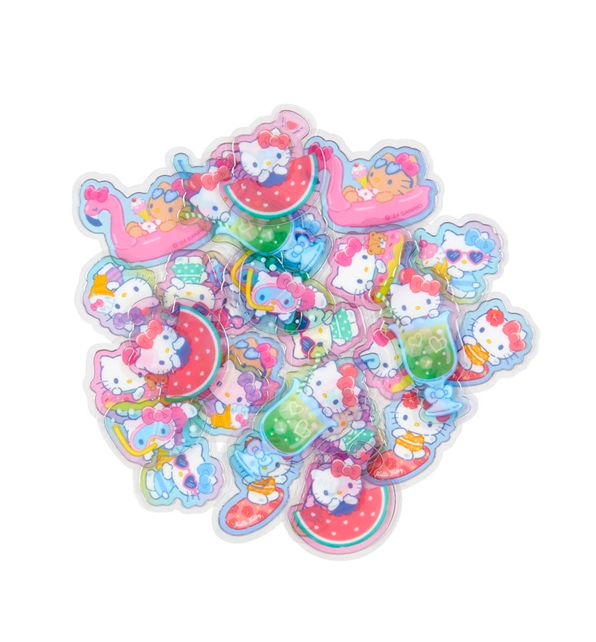 Sanrio Summer Clear Stickers [Hello Kitty]