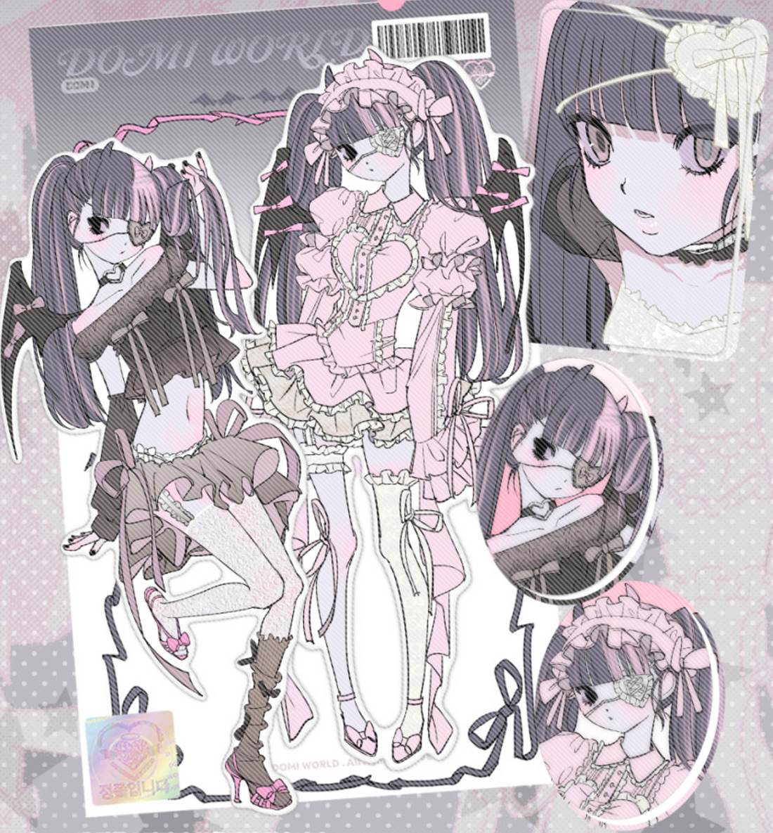 Domi World Ribbon Devil Sticker