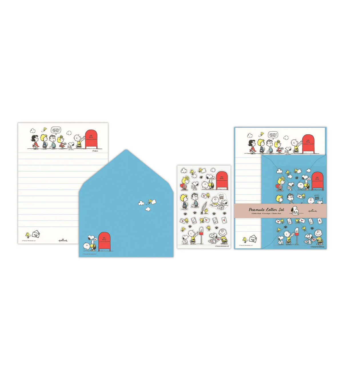 Peanuts Snoopy Stay Positive Letter Set [Blue]