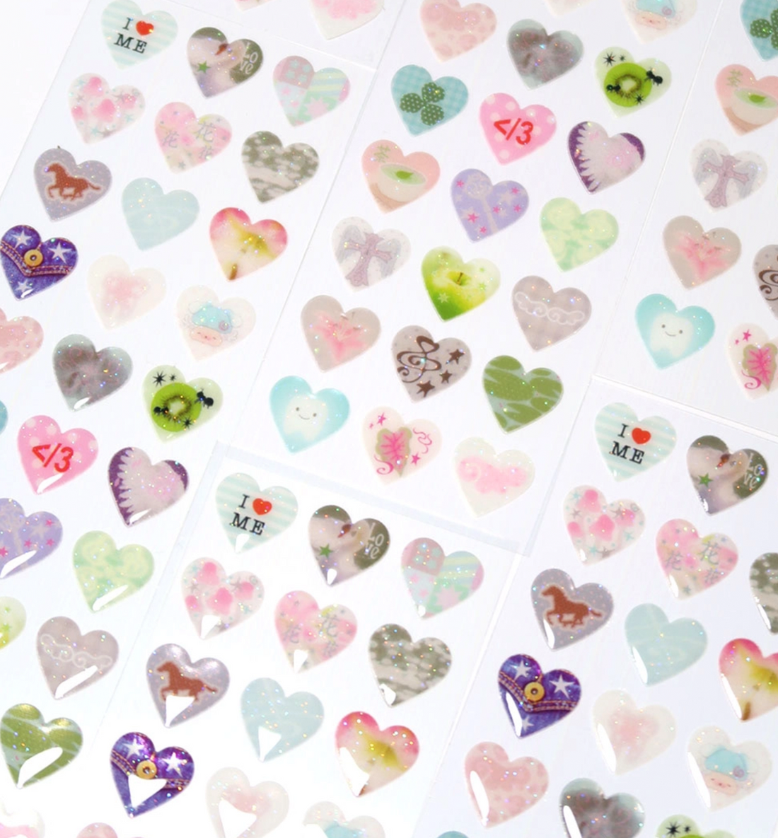 2025 Pattern Hearts Seal Sticker