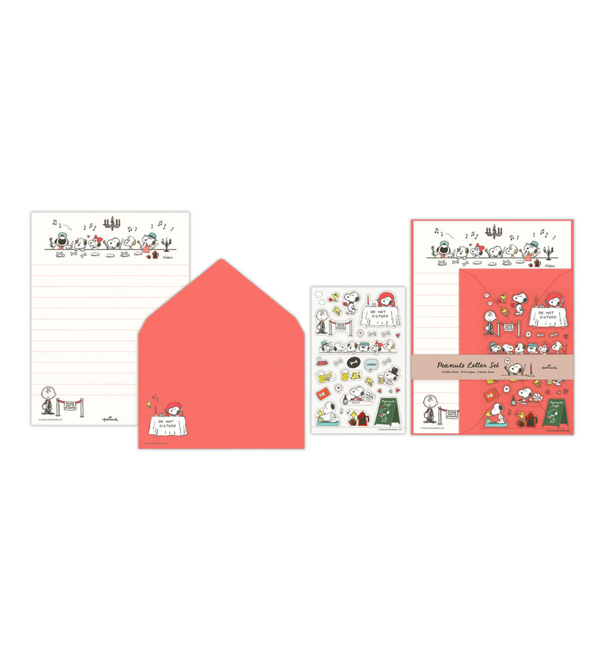 Peanuts Snoopy Stay Positive Letter Set [Red]
