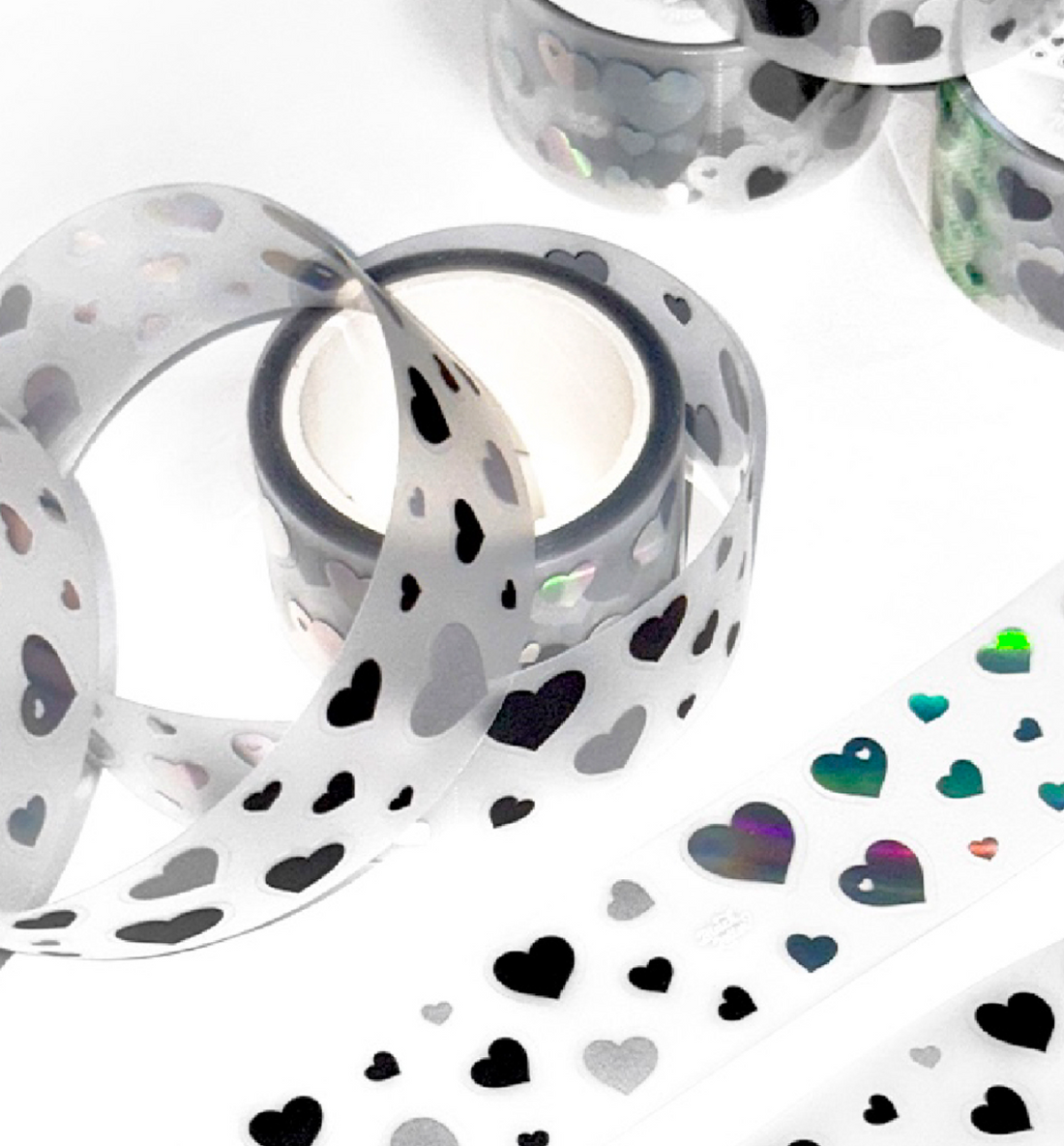 Basic Heart Kiss Cut Washi Tape