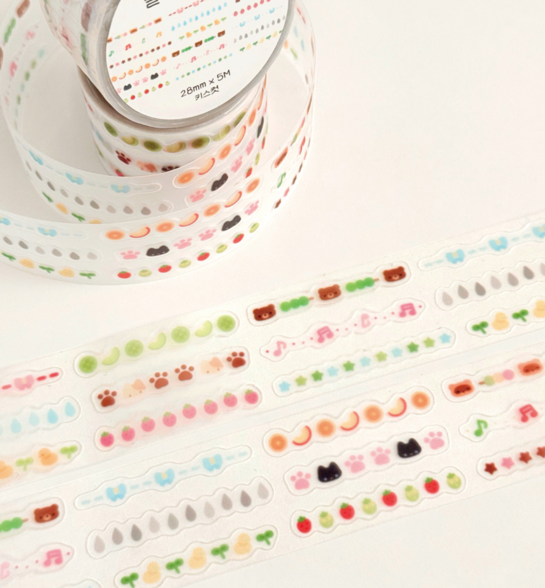Fluffy Line Series 2 Kiss Cut Washi Tape