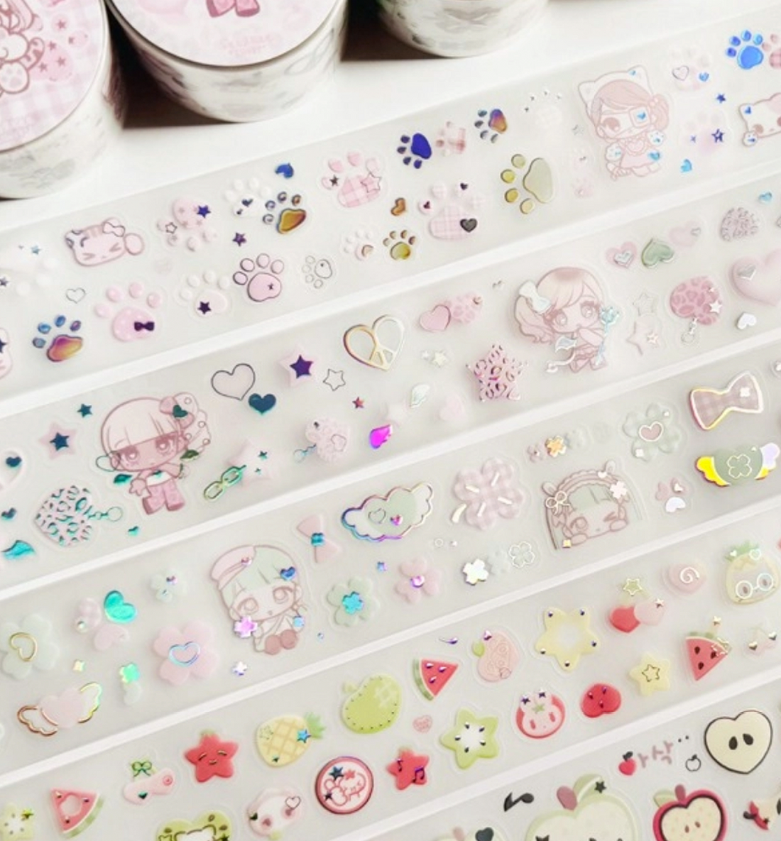 Footprint Bean Kiss Cut Washi Tape