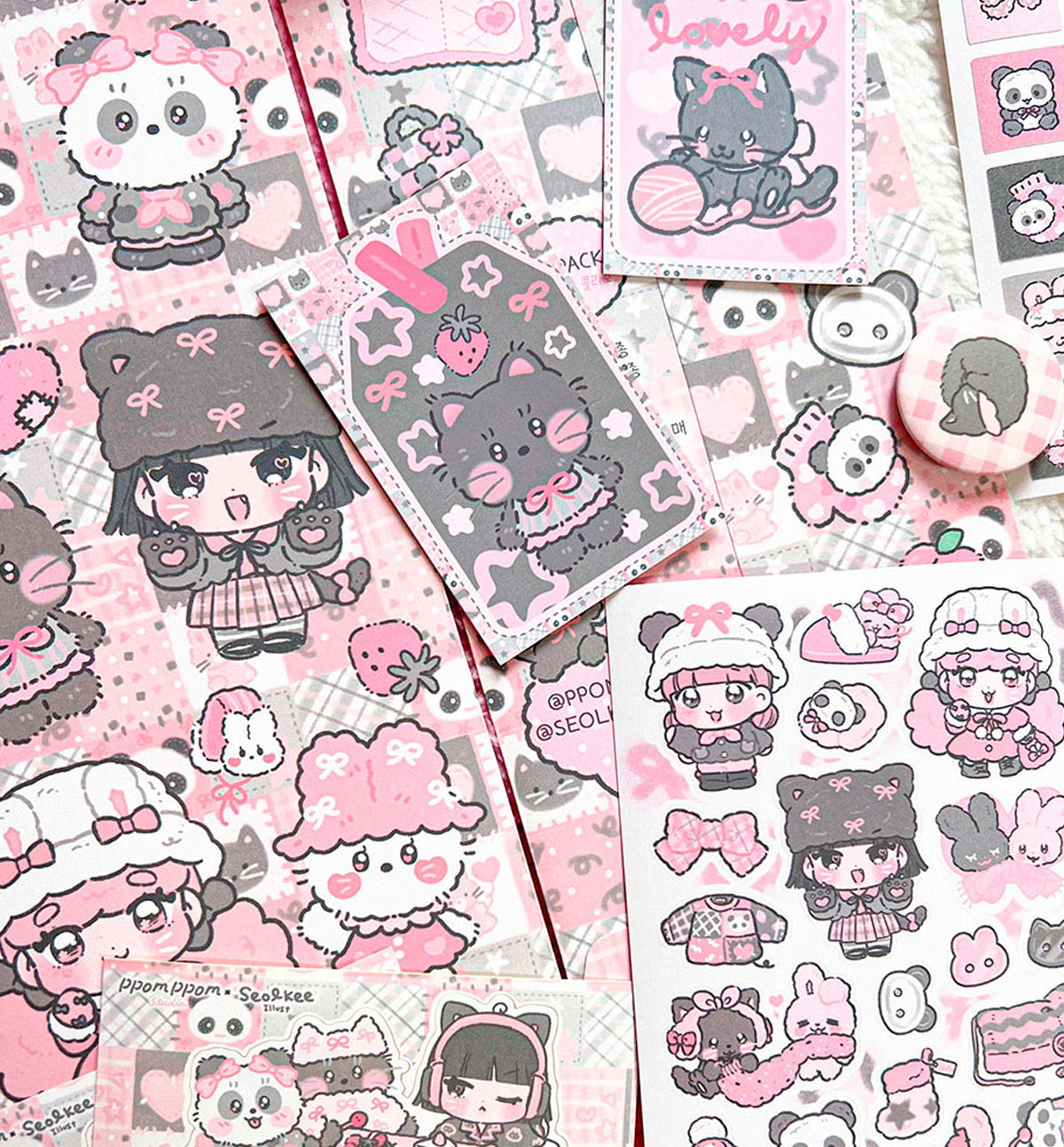 Seolkee x Poomppom Collaboration Pack [12 Stickers]