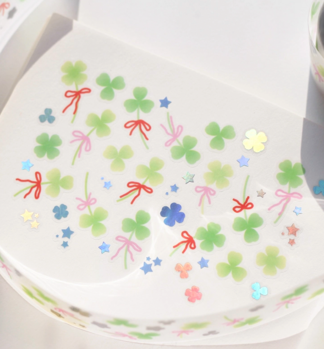 Clover For You Kiss Cut Washi Tape