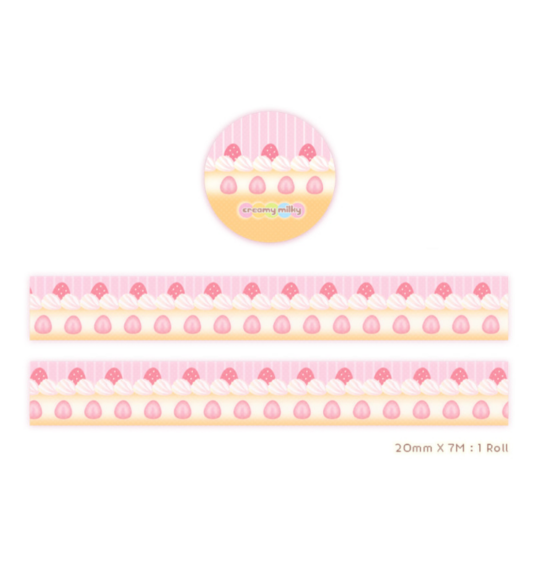 Strawberry Chiffon Cake Washi Tape