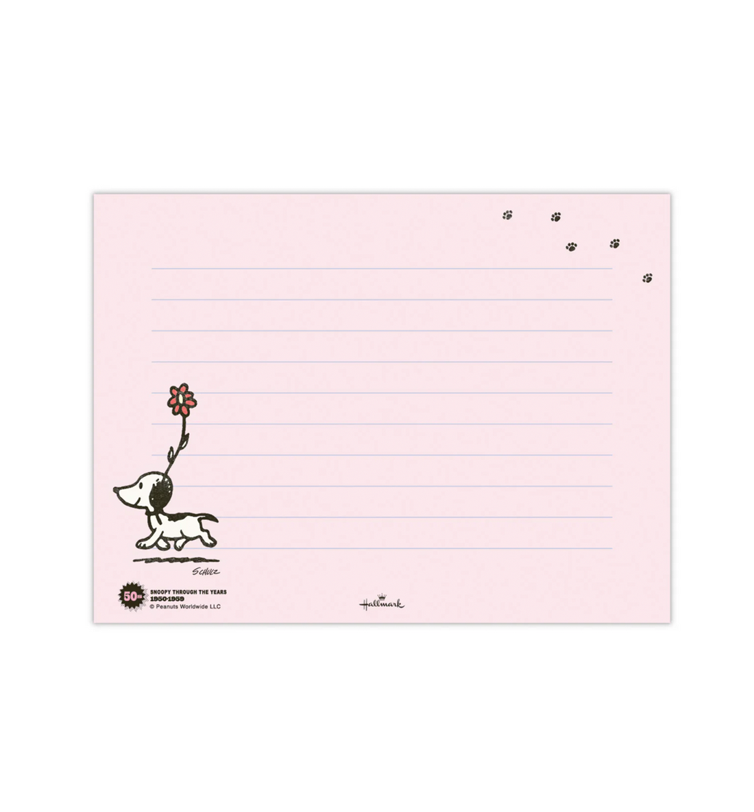 [JAPAN] Peanuts Snoopy 5 Designs Letter Pad [Through The Years]
