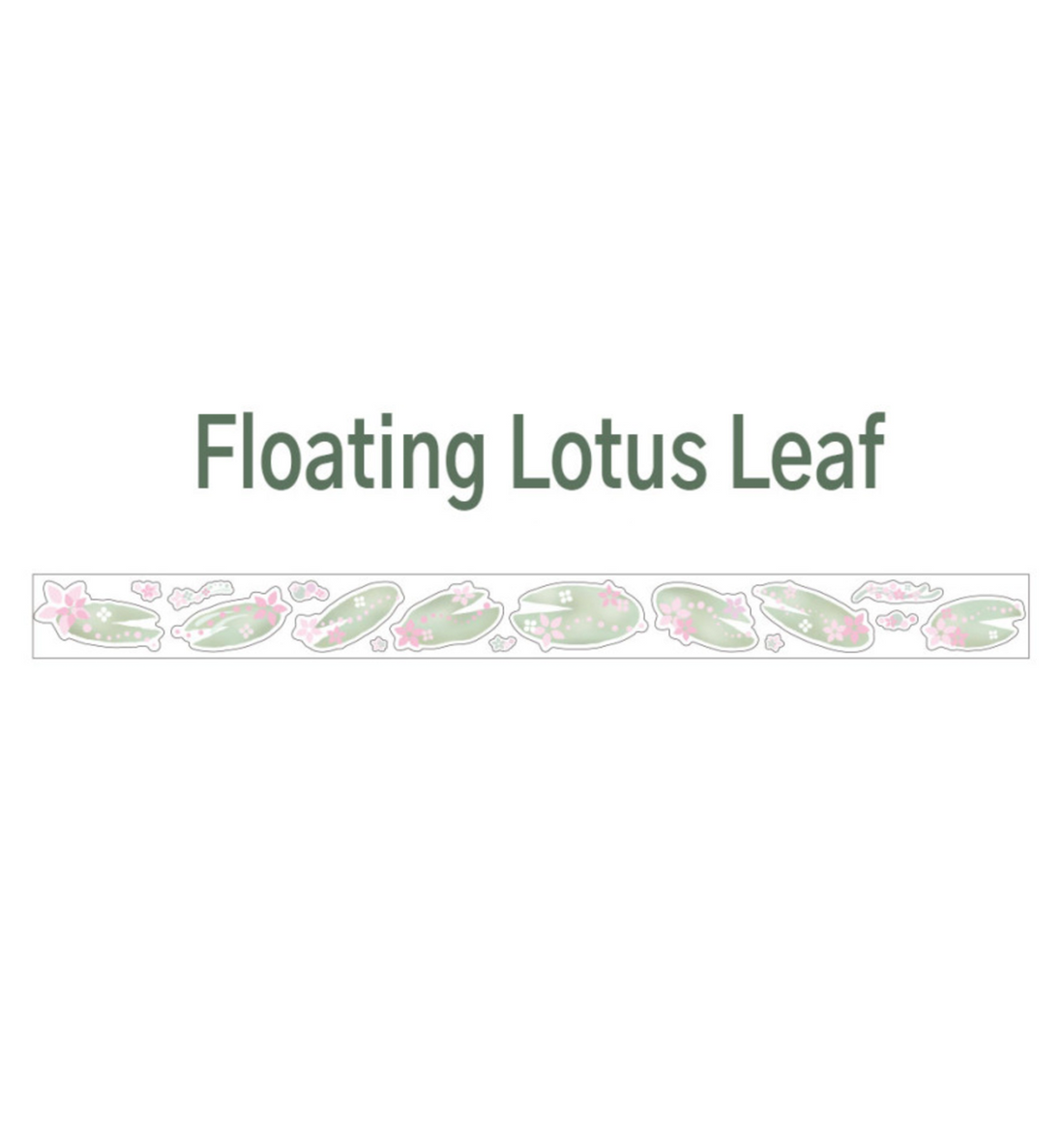 Floating Lotus Leaf Kiss Cut Washi Tape