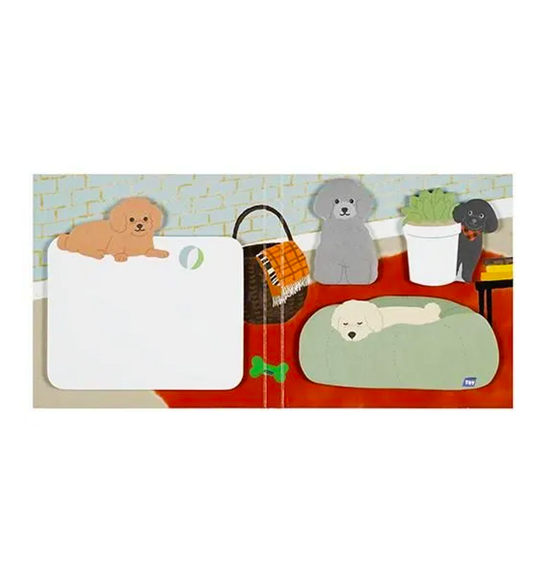 Animal Die Cut Book Style Sticky Notes [Toy Poodle]