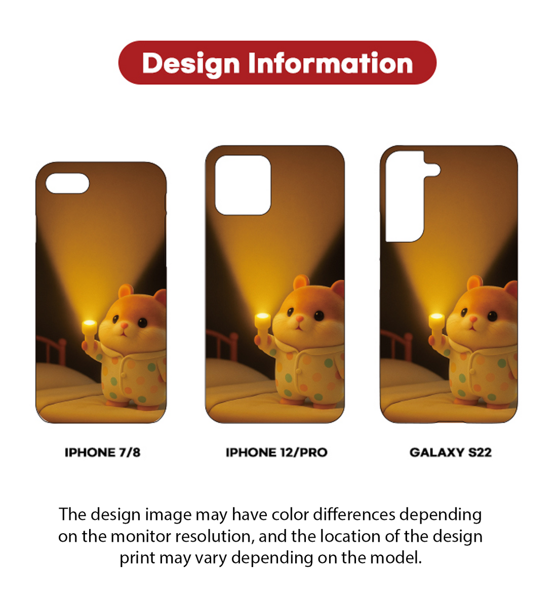 Flashlight Hamster Phone Case [Jelly]