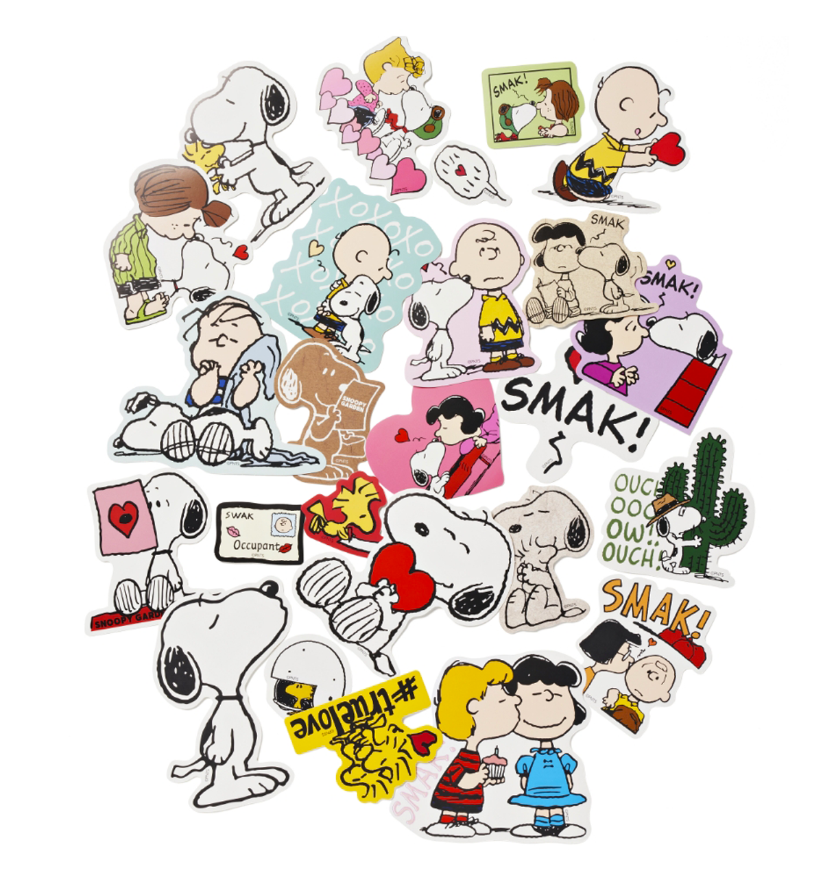 Peanuts "Love Edition" Scrap Sticker Pack [24 Pieces]