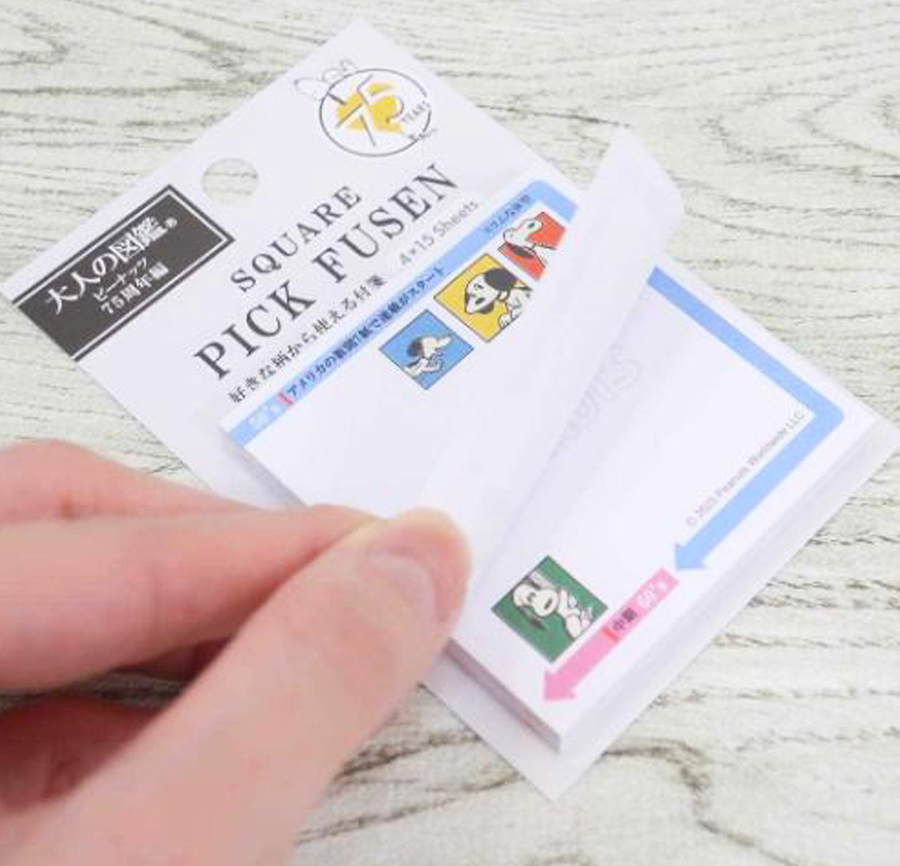 [JAPAN] Peanuts Snoopy 75th Anniversary Sticky Note [Encyclopedia]