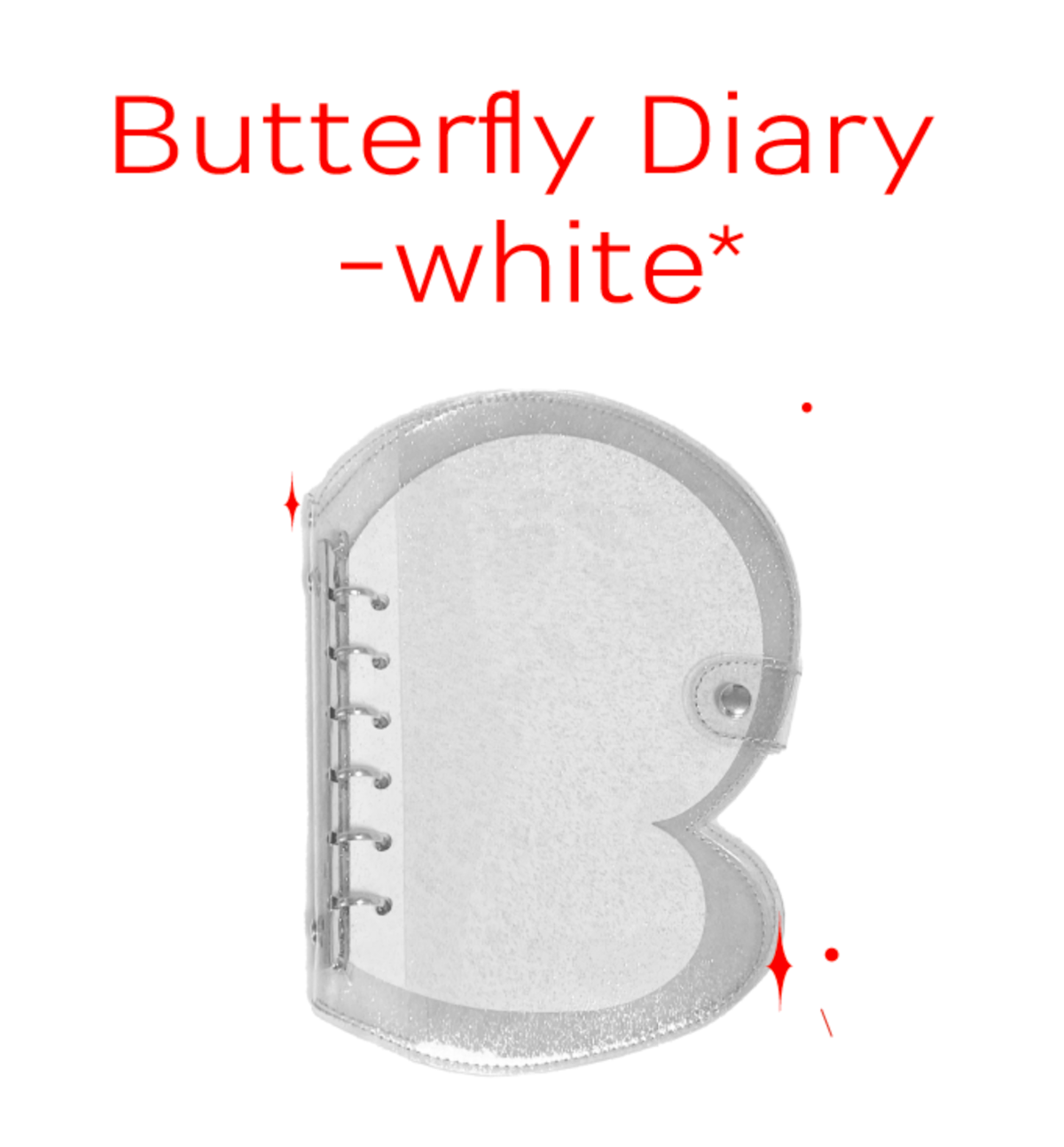 A7 Butterfly Binder + Refills [White/Clear]