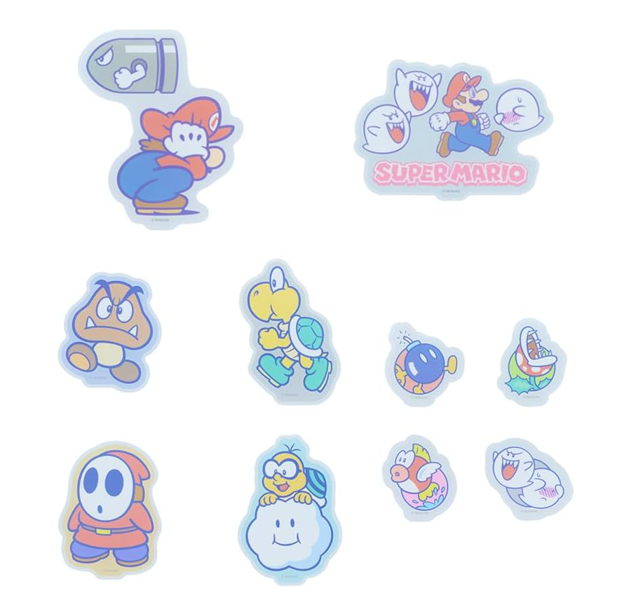 [JAPAN] Super Mario Vinyl Sticker Set [Blue]
