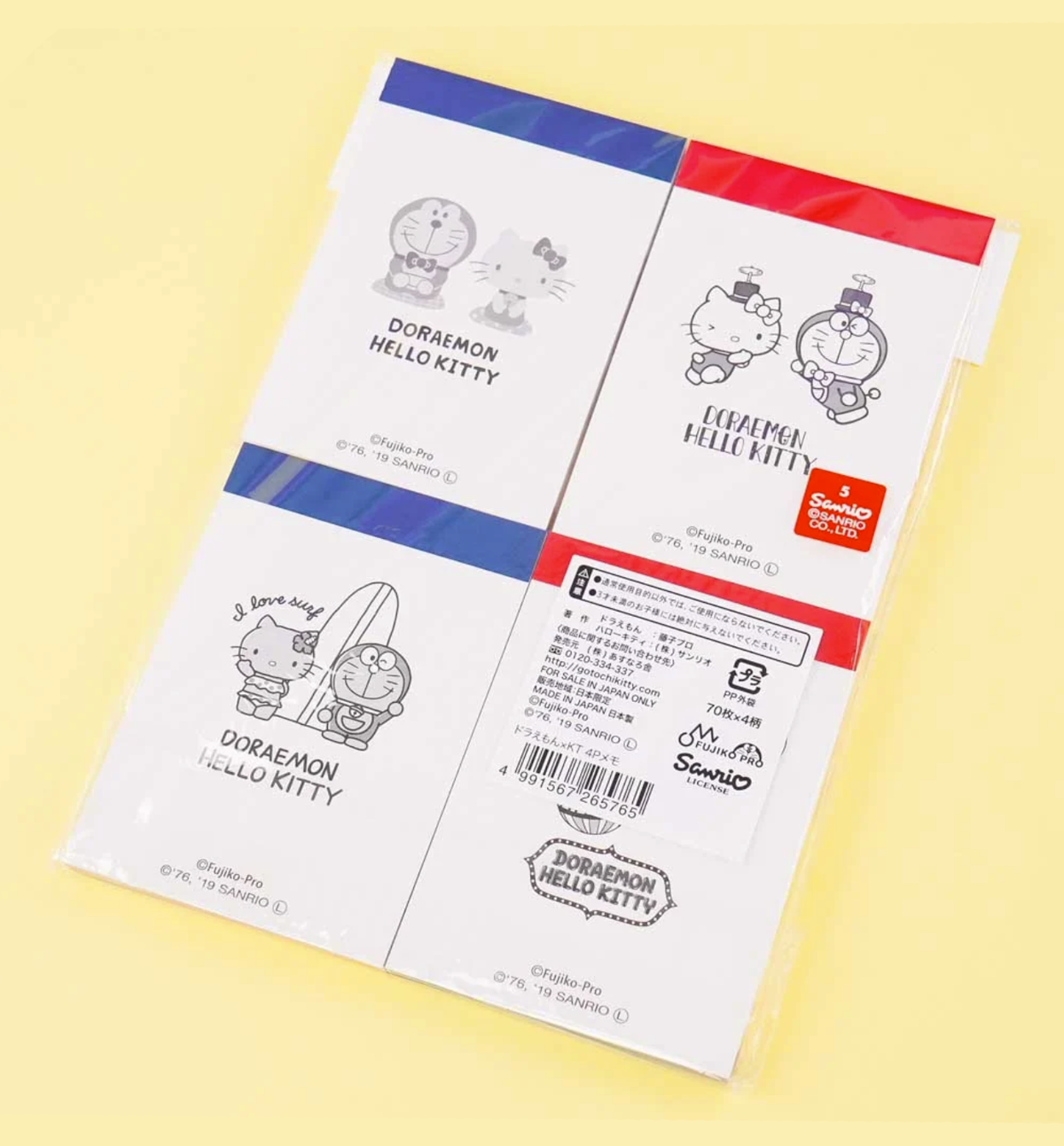 Sanrio Hello Kitty x Doraemon B8 Memopad Set