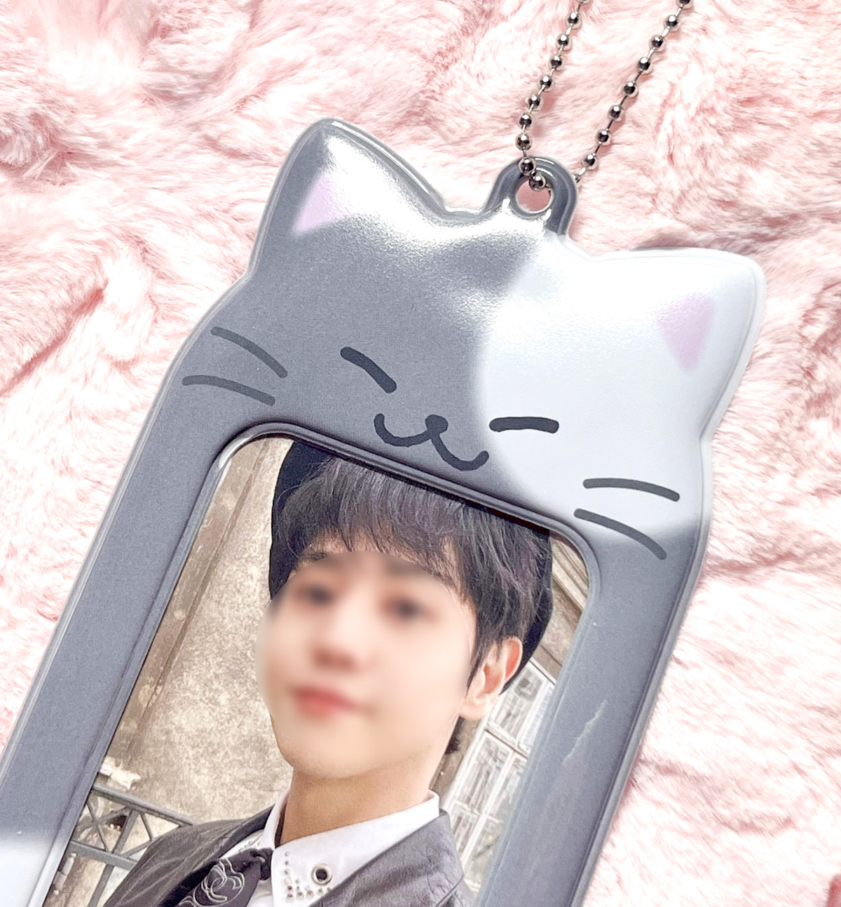 Gray Kitty Cat Photocard Holder
