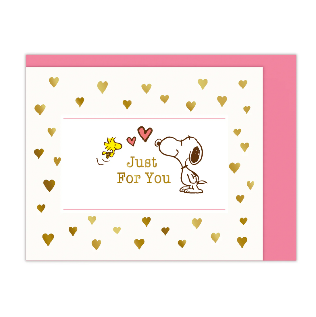 [JAPAN] Snoopy Small 3D Card [Gold Heart]