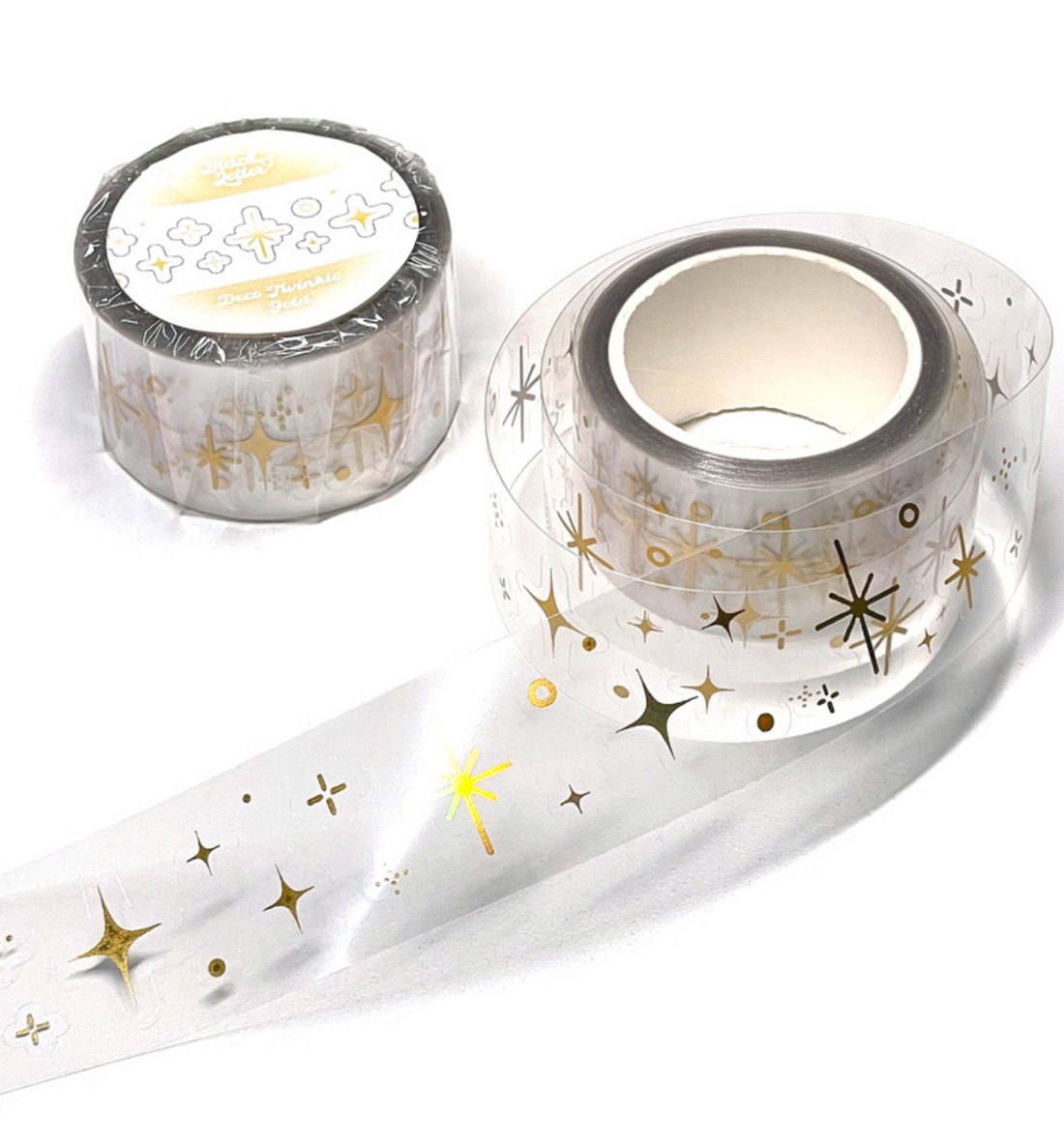 Deco Twinkle Gold Foil Kiss Cut Washi Tape