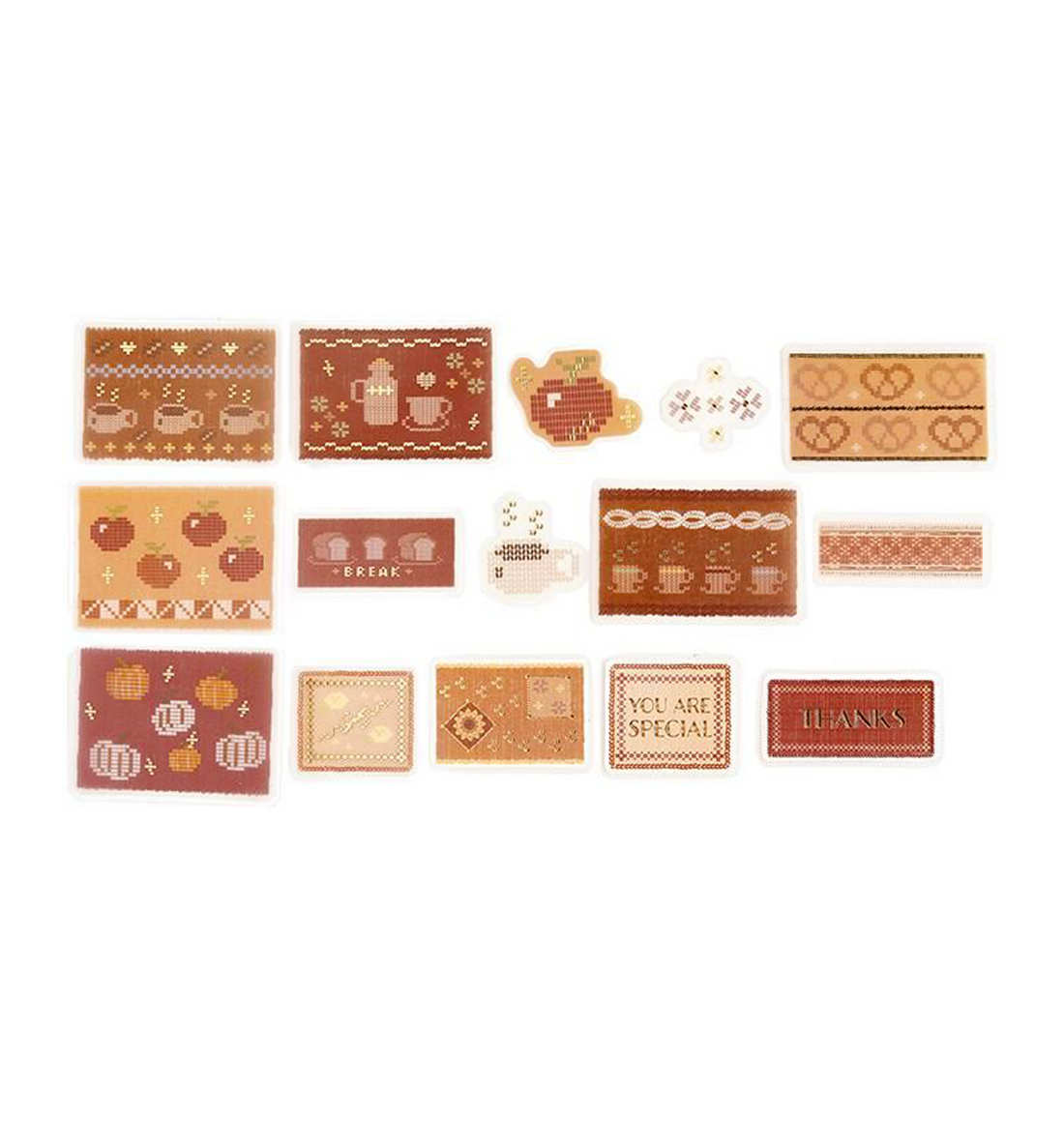 Nordic Knitting Red Seal Sticker [Gold Stamping]