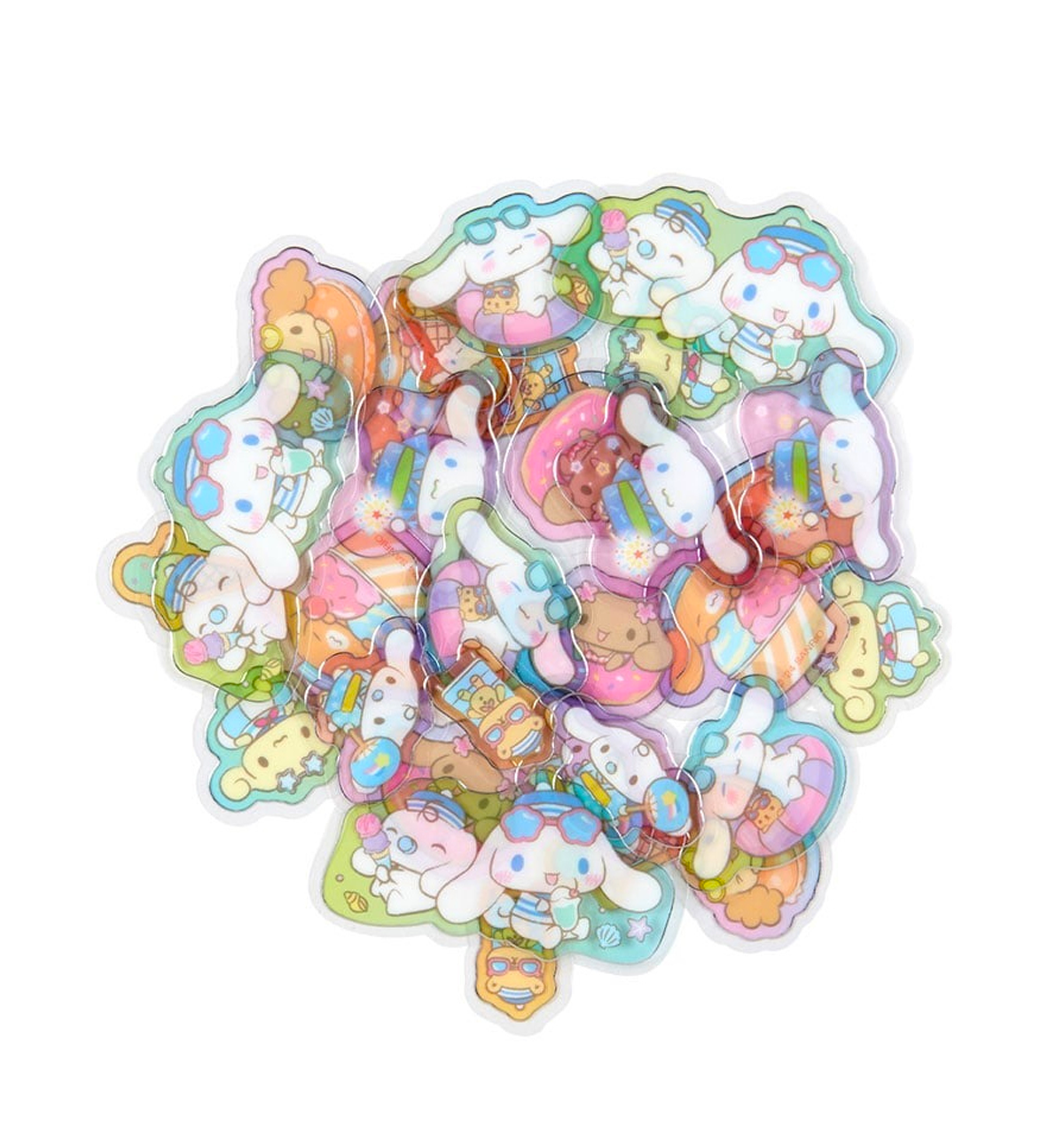 Sanrio Summer Clear Stickers [Cinnamoroll]