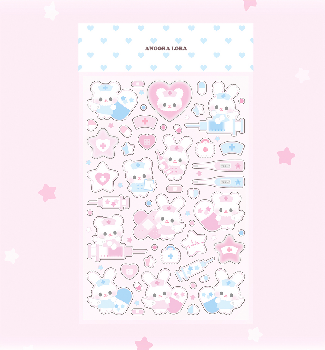 Fluffy Hospital Transparent Seal Sticker