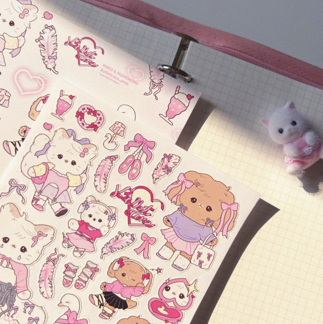 Meow & MongMong Balletcore Seal Sticker